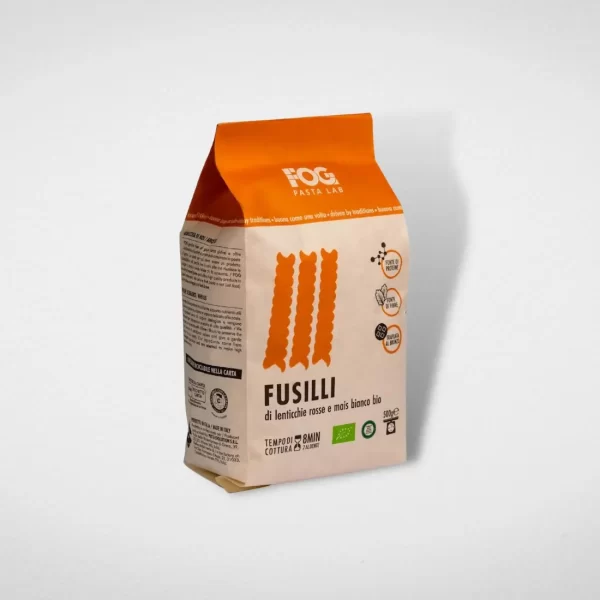 Fusilli lenticchie rosse e mais bianco (500 g)
