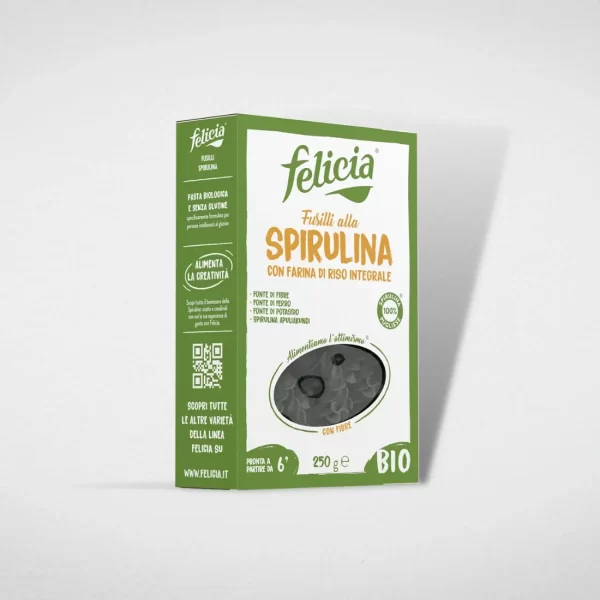 Fusilli FELICIA BIO alla spirulina con farina di riso integrale